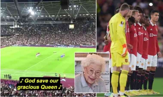 Momen penhormatan kepada mendiang ratu sebelum pertandingan Liga Europa: dailymail.co.uk