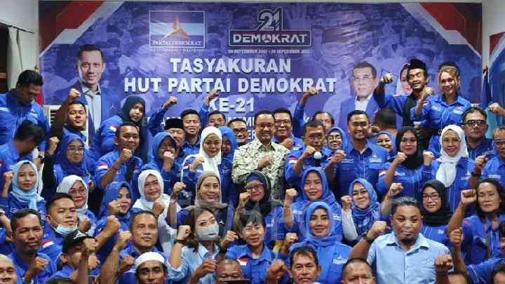 Gubernur DKI Jakarta Anis Baswedan Menhmghadiri HUT partai Demokrat yang ke 21, Jumat (09/09/22), Sumber : tempo.co