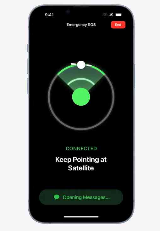 Emergency SOS via satelit. Sumber foto: Youtube Apple.
