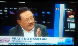Prayitno Ramelan saat menjadi narasumber dalam program Kompas Malam di KOMPAS TV (Tangkapan layar pribadi)