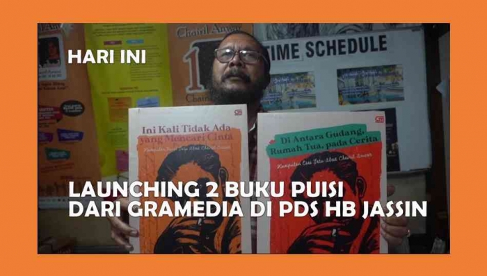 Hari ini launching 2 buku puisi dari Gramedia di PDS HB Jassin. Foto: Isson Khairul