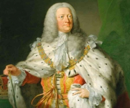 Tampak lukisan wajah Raja George II (hefamouspeople.com)