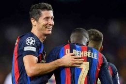 Robert Lewandowski akan menjadi harapan Barcelona untuk mengalahkan mantan timnya, Bayern Muenchen: AFP/PAU BARRENA via Kompas.com
