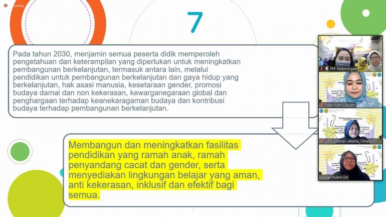 Pemaparan Materi oleh Wiwiek Rukmi, Dosen UPN Veteran Jakarta (Dokpri)