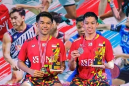 Momen kemenangan Fajar/Rian di Daihatsu Indonesia Master 2022 pada Minggu, 12 Juni 2022. Sumber: ig @galerifajarian
