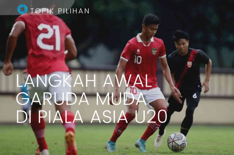 Aksi pemain timnas U19 Indonesia. (Diolah kompasiana dari sumber: PSSI via kompas.com)