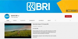 Akun Youtube resmi BRI (sumber: tangkapan layar akun Youtube BRI)