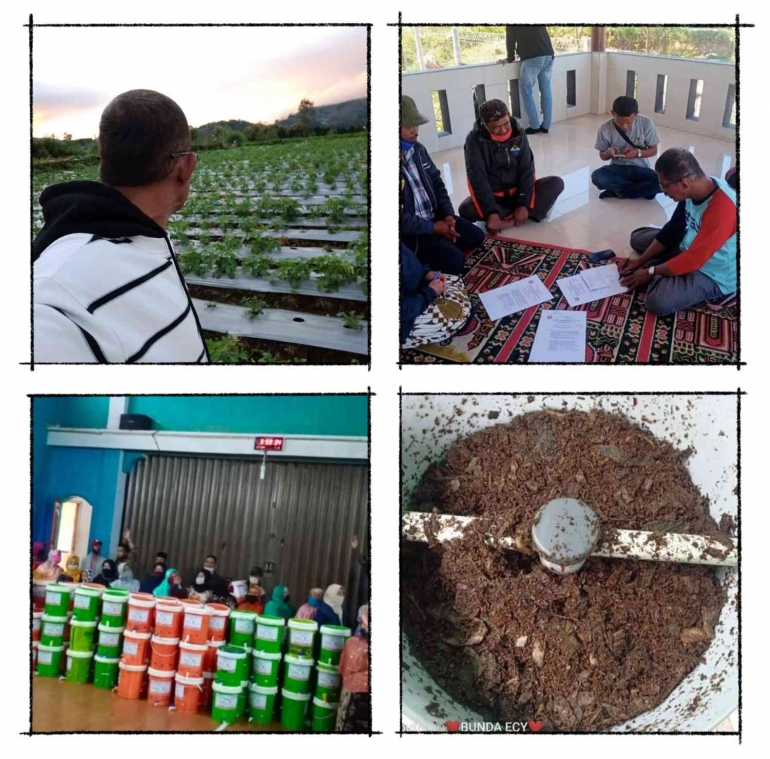 Penulis dalam pendampingan program pertanian organik terpadu bebas sampah di Indonesia. (Sumber: DokPri)