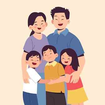 Sumber: https://www.freepik.com/free-vector/hand-drawn-asian-family-illustration_27261704.htm#query=family&position=0&from_view=keyword