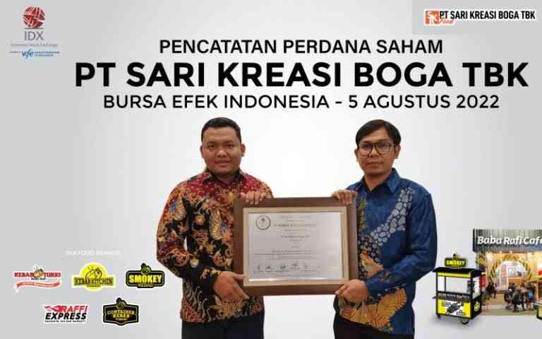 Pencatatan PT Sari Kreasi Boga Tbk dalam Bursa Efek Indonesia (tempias.com)