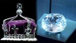 Tampak berlian Kohinoor dan mahkota Kerajaan Inggris (idntimes.com)