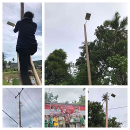 Proses Pemasangan Lampu di Kedua Kampung /Dok pribadi