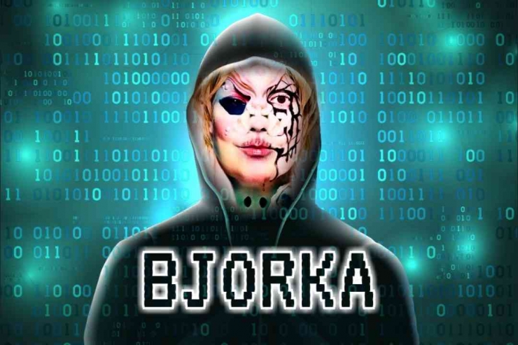 Ilustrasi hacker Bjorka. | Sumber: diolah dari WallpaperAcces.com