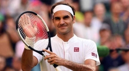 Roger Federer dalam sebuah turnamen tenis. (sumber foto: The Indian EXPRESS)
