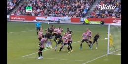 Lompatan super Saliba bawa Arsenal Unggul 0-1. Sumber: Vidio.com