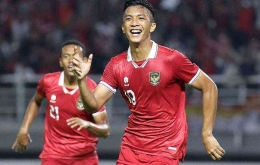 Rabbani Tasnim Rayakan Gol Ketiga Penentu Kemenangan Indonesia, Foto Dok. PSSI, Via Berita Satu