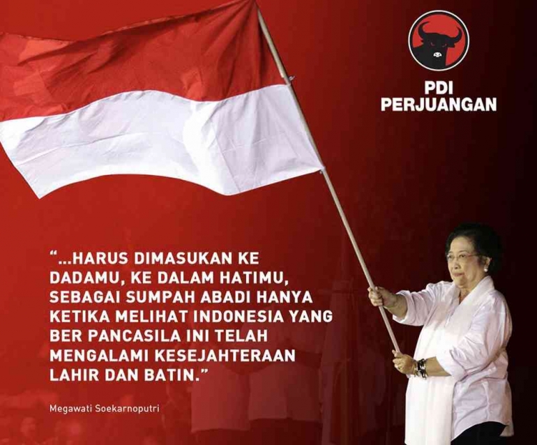 Megawati Soekarnoputri, Ketua Umum PDI-P, Presiden Indonesia ke-5. Sumber: PDIP