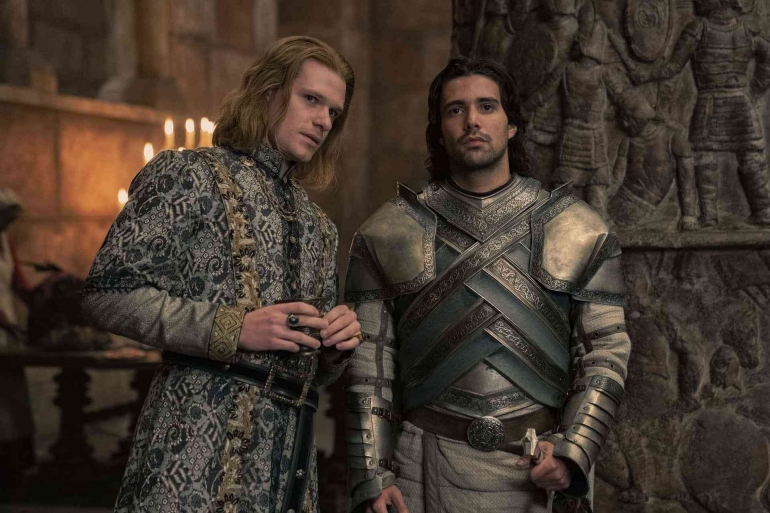 Ser Criston dan Joffrey Lonmouth di Episode 5 House of the Dragon. Sumber: HBO