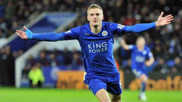 Penyerang Leicester City, Jamie Vardy (Sumber: tribunnews.com)