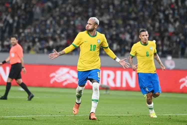 Neymar Jr akan menjadi salah satu tumpuan Brasil di Piala Dunia 2022. Foto: AFP/Charly Triballeau via Kompas.com