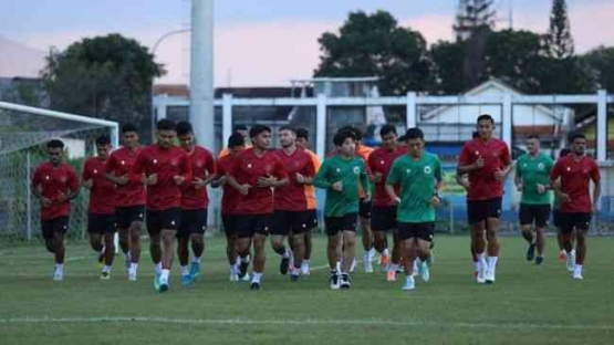 Timnas Garuda asuhan Shin Tae yong dalam persiapan menghadapi FIFA matchday menghadapi Curacao di Bandung (Foto PSSI).