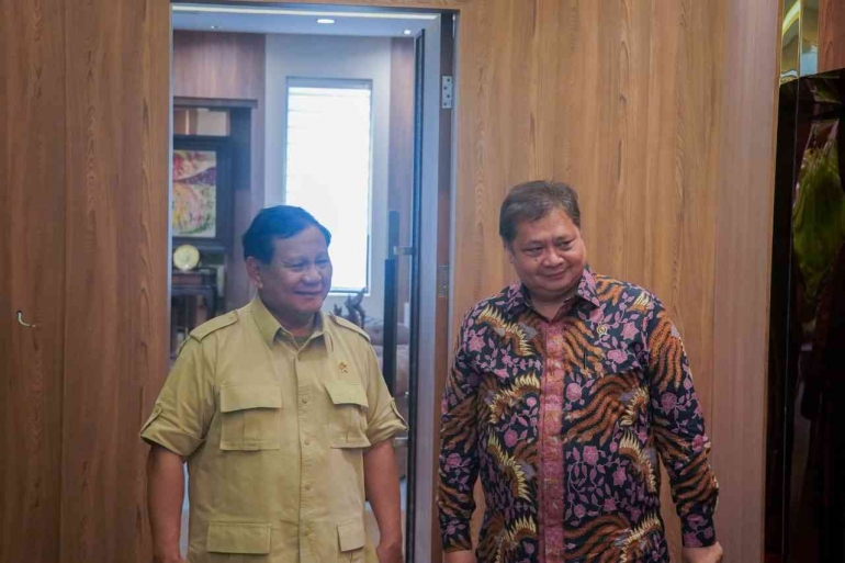 Prabowo Subianto dan Airlangga Hartanto (Foot: Menko Perekonomian)