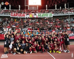 Timnas U-20 Indonesia merayakan kemenangan atas Tim Vietnam di laga Kualifikasi Piala Asia 2023 (Sumber: PSSI)