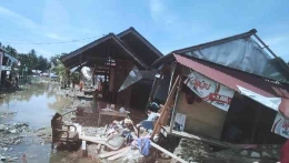 Dampak banjir bandang pada pemukiman penduduk di Desa Torue Kabupaten Parigi Moutong beberapa waktu lalu.| Dokumentasi pribadi