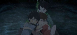 Teman-teman Natsume yang melindungi Natsume dari terjangan badai | Drifting Home, Netflix