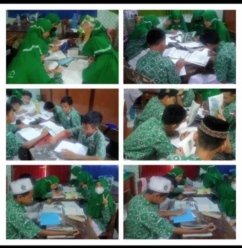 Kelas 7G seragamnya berbeda karena ini KBM hari Rabu kemarin (dokpri)