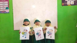 Sumber: dokumen pribadi  kegiatan fun learning mewarna di TK ABA 18 Dau Malang