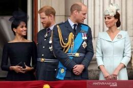 Potret Pangeran Harry dan William bersama istrinya masing-masing (sumber: antaranews.com)