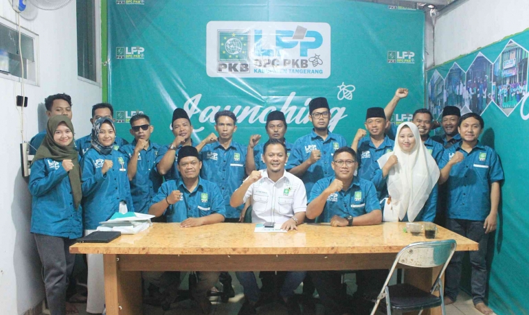 Pengurus Lembaga Pemenangan Pemilu (LPP) bersama Ketua DPC PKB Kabupaten Tangerang/dokpri