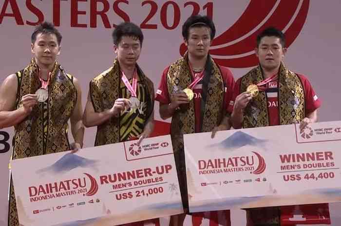 Minions dan Hugo/Kobayashi di podium Indonesia Masters 2021: BWV TV via grid.id