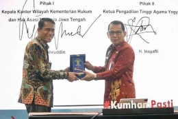 MoU ditandatangani Kepala Kanwil Kemenkumham Jawa Tengah dan Ketua Pengadilan Tinggi Agama Yogyakarta, Foto : Humas Kanwil Kumham Jateng 