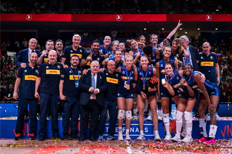 Tim Italia saat jadi Juara VNL 2022| Dok Situs Volleyball Nations League 2022 en.volleyballworld.com/FIVB