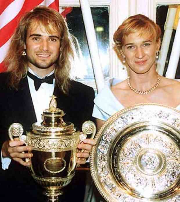 Andre Agassi dan sang istri Steffi Graf pemain Tenis dan sesama pernah juara Wimbledon, : Foto via sport tempo.