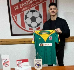 Pesepakbola Indonesia yang berprofesi sebagai kiper Benito Benyamin diperkenalkan klub Bosnia NK Zvijezda Gradacac (NK Zvijezda Gradacac)