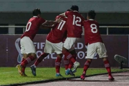 Timnas Indonesia berhasil menang 2-1 atas Timnas Curacao, di Stadion Pakansari,Cibinong, Selasa 27/09/2022 (Foto: Kompas.com)