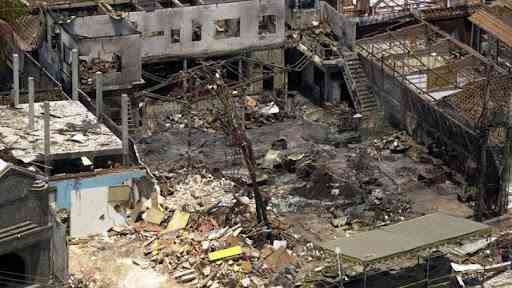 Reruntuhan dari klub malam Sari yang hancur dalam serangan bom Bali 2002 | Sumber: METHODE/thewest.com.au
