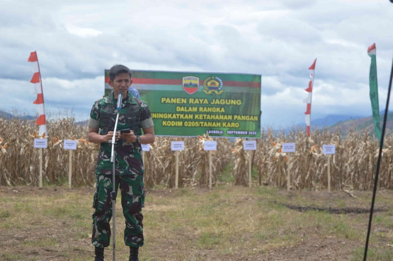 Dok Makodim 0205/Tanah Karo 28092022 Panen Raya Jagung di Lausolu