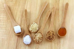 Ilustrasi berbagai jenis gula dan madu, Sumber: honestdocs.id