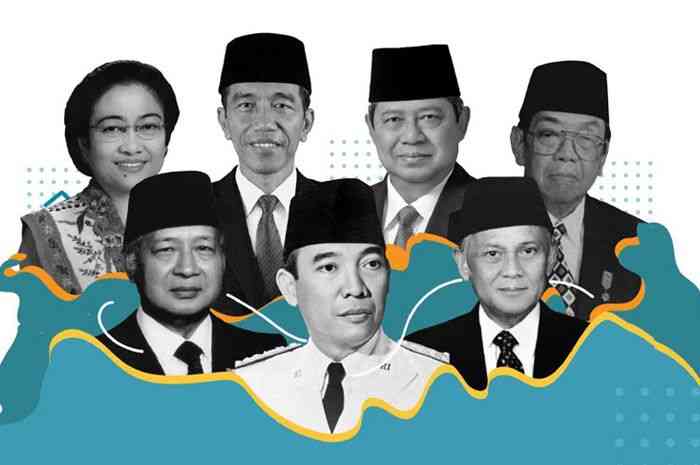 Ilustrasi: 7 Presiden di Indonesia. Sumber: GalamediaNews-PikiranRakyat