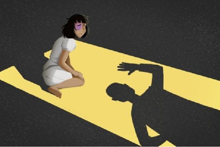 Ilustrasi ini menggambarkan kekerasan dalam rumah tangga (DKRT). (sumber: Dok BBC via kompas.com)