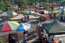 Tampak atas Sunday Market Kota Madiun, Jawa Timur. Source: JATIMPOS online (7/6/2020).
