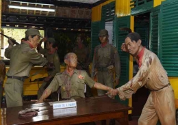Diorama penyiksaan jenderal di Lubang Buaya. Foto: historia.id