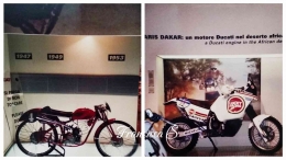 Kolase foto: produk motor tahun 1950-an dan sebuah motor balap yang digunakan pada reli Paris Dakar - Koleksi pribadi
