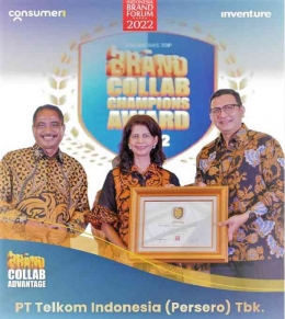 IndiHome selaku anak perusahaan Telkom Indonesia raih penghargaan dalam ajang Indonesia Brand Forum 2022