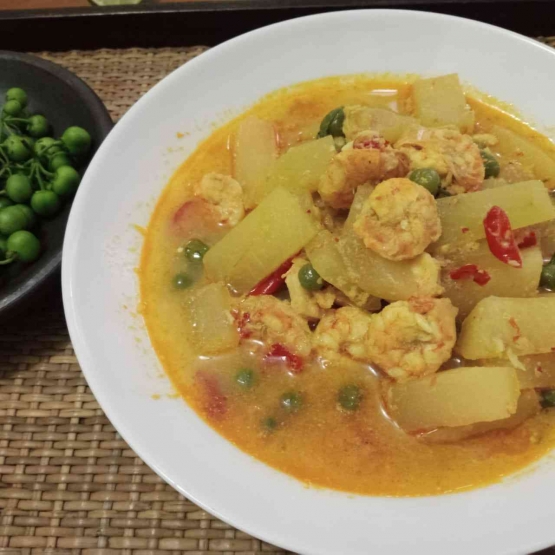 Foto menu. Sambal goreng kulit semangka berpadu udang. Dokpri yuliyanti
