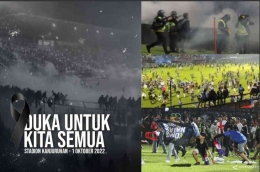 Bentuk kerusuhan yang terjadi di Stadion Kanjuruhan Malang, Sabtu 1 Oktober 2022 kemarin (sumber: utaratimes.pikiran-rakyat.com/Fariz Amrullah)